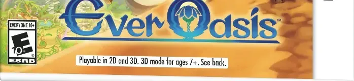 Ever Oasis, the ESRB box on its front