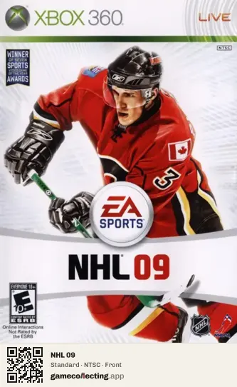 NHL 09 Xbox 360, NTSC box front