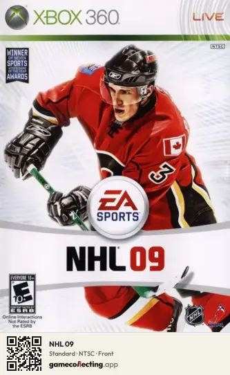 NHL 09 Xbox 360, NTSC box front
