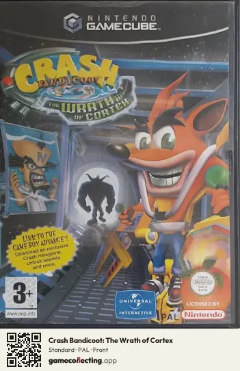 Crash Bandicoot: The Wrath of Cortex Nintendo GameCube, PAL box front