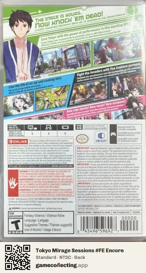 Tokyo Mirage Sessions #FE Encore Nintendo Switch, NTSC box back