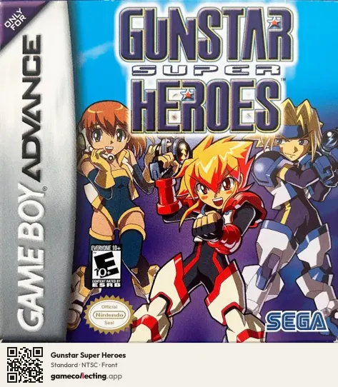 Gunstar Super Heroes Game Boy Advance, NTSC box front