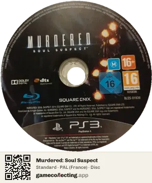 Murdered: Soul Suspect PlayStation 3, PAL disc
