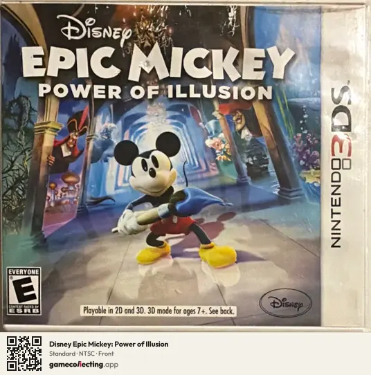 Disney Epic Mickey: Power of Illusion Nintendo 3DS, NTSC box front