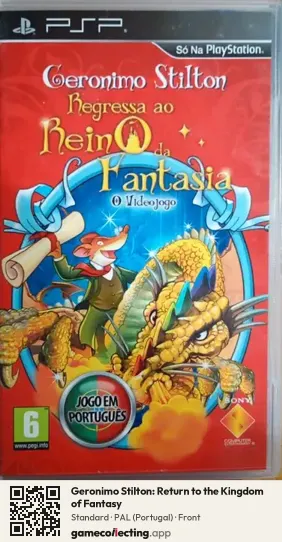 Geronimo Stilton: Return to the Kingdom of Fantasy PlayStation Portable, Portugal box front