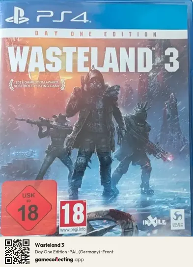 Wasteland 3 PlayStation 4, Germany box front