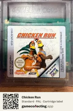 Chicken Run Game Boy Color, PAL cartridge label