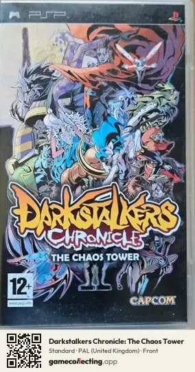 Darkstalkers Chronicle: The Chaos Tower PlayStation Portable, United Kingdom box front