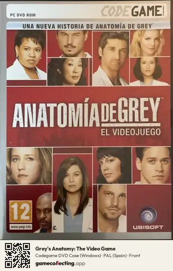 Grey's Anatomy: The Video Game Computer, Spain box front