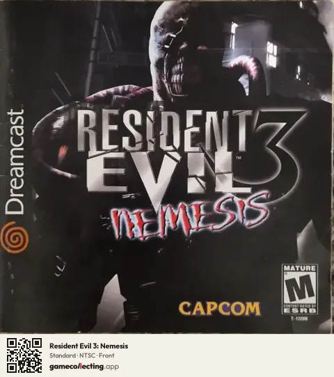 Resident Evil 3: Nemesis Sega Dreamcast, NTSC box front