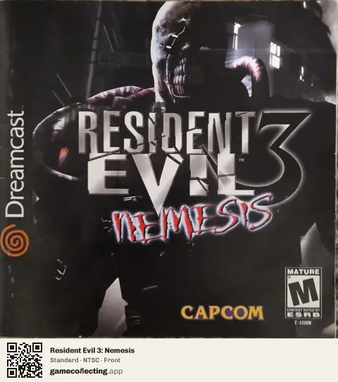 Resident Evil 3: Nemesis Sega Dreamcast, NTSC box front
