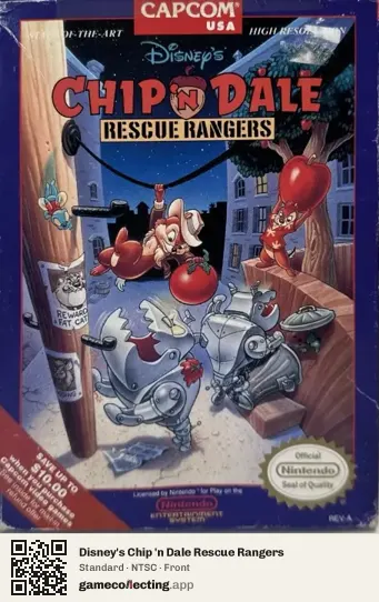Disney's Chip 'n Dale Rescue Rangers Nintendo Entertainment System, NTSC box front