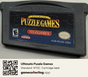 Ultimate Puzzle Games Game Boy Advance, NTSC cartridge label