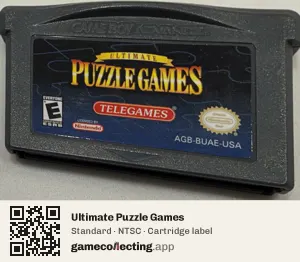 Ultimate Puzzle Games Game Boy Advance, NTSC cartridge label