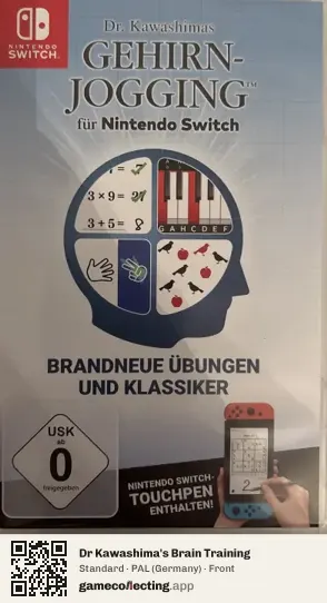 Dr Kawashima's Brain Training Nintendo Switch, Germany box front