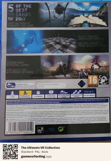 The Ultimate VR Collection PlayStation 4, PAL box back