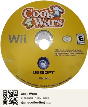 Cook Wars Nintendo Wii, NTSC disc
