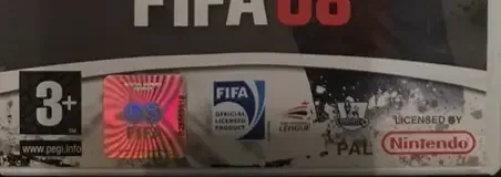 FIFA 08, the PEGI square on its front