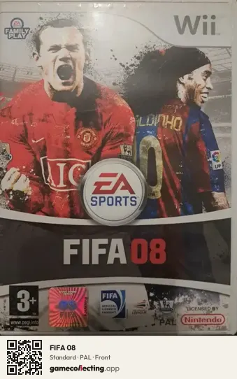 FIFA 08 Nintendo Wii, PAL box front