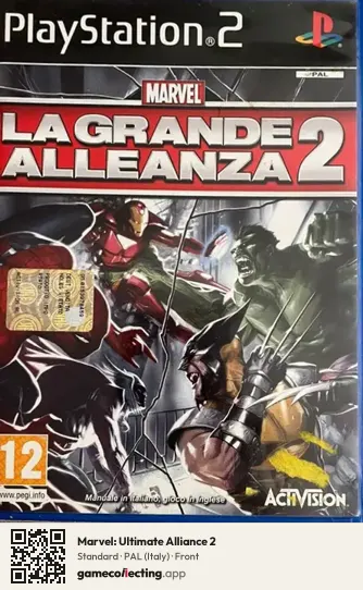 Marvel: Ultimate Alliance 2 PlayStation 2, Italy box front