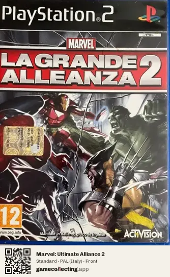 Marvel: Ultimate Alliance 2 PlayStation 2, Italy box front