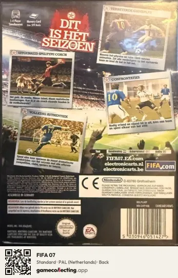 FIFA 07 Nintendo GameCube, Netherlands box back