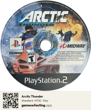 Arctic Thunder PlayStation 2, NTSC disc