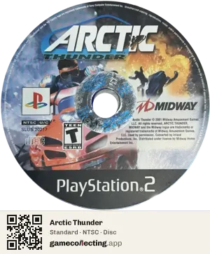 Arctic Thunder PlayStation 2, NTSC disc