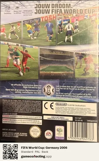 FIFA World Cup: Germany 2006 Nintendo GameCube, PAL box back