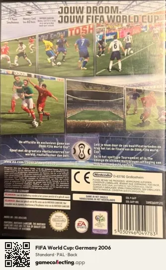 FIFA World Cup: Germany 2006 Nintendo GameCube, PAL box back