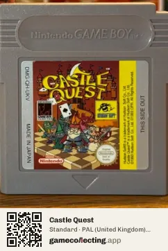 Castle Quest Game Boy, PAL cartridge label