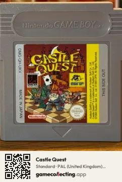 Castle Quest Game Boy, PAL cartridge label