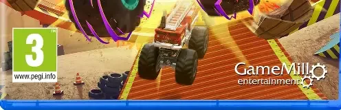 Hot Wheels Monster Trucks: Stunt Mayhem, the PEGI square on its front