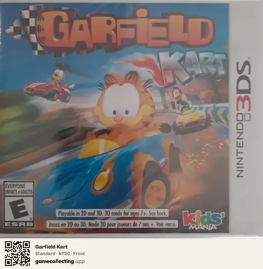 Garfield Kart Nintendo 3DS, NTSC box front