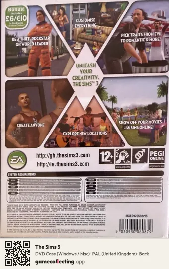 The Sims 3 Computer, United Kingdom box back
