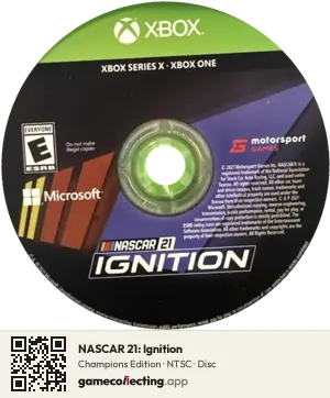 NASCAR 21: Ignition Xbox One, NTSC disc