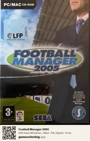 Football Manager 2005 Computer, Spain box front
