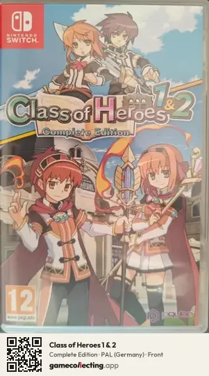 Class of Heroes 1 & 2 Nintendo Switch, Germany box front