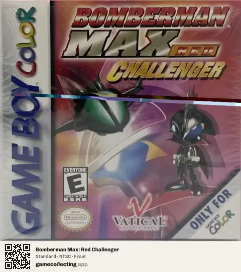 Bomberman Max: Red Challenger Game Boy Color, NTSC box front