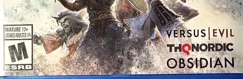 Pillars of Eternity II: Deadfire, the ESRB box on its front