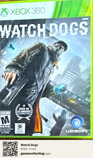Watch Dogs Xbox 360, NTSC box front