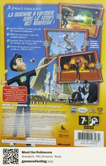 Meet the Robinsons Xbox 360, France box back