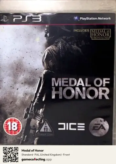 Medal of Honor PlayStation 3, United Kingdom box front