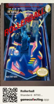 Rollerball Nintendo Entertainment System, NTSC cartridge label