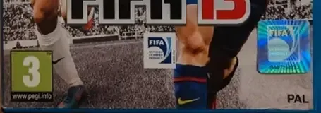 FIFA 13, the PEGI square on its front