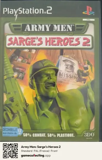Army Men: Sarge's Heroes 2 PlayStation 2, France box front
