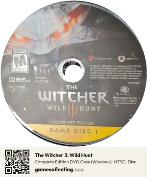 The Witcher 3: Wild Hunt Computer, NTSC disc