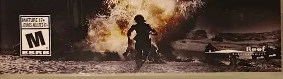 Rambo: The Video Game, the ESRB box on its front