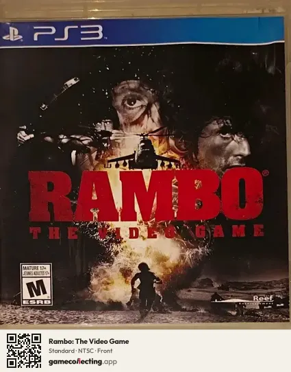Rambo: The Video Game PlayStation 3, NTSC box front