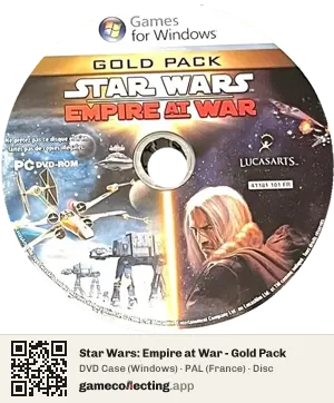 Star Wars: Empire at War - Gold Pack Computer, PAL disc